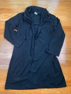Pacificotton By Bryn Walker Duster Long Sleeve With Pockets, Black, Large